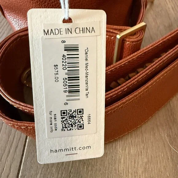 Hammitt Daniel Medium Manzanita Tan Brown Leather Satchel New - Picture 4 of 8